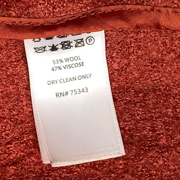 Tahari Sweater Knit Duster Long Coat Wool Blend Womens Size Small Open Front - Picture 10 of 12